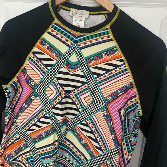 Jessica Simpson Multicolor Patterned Rash Guard - Picture 3 of 4